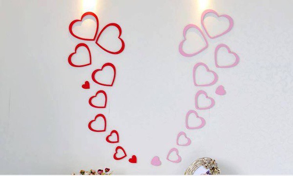 Những hình trái tim này sẽ là vật trang trí lãng mạn cho phòng ngủ.
