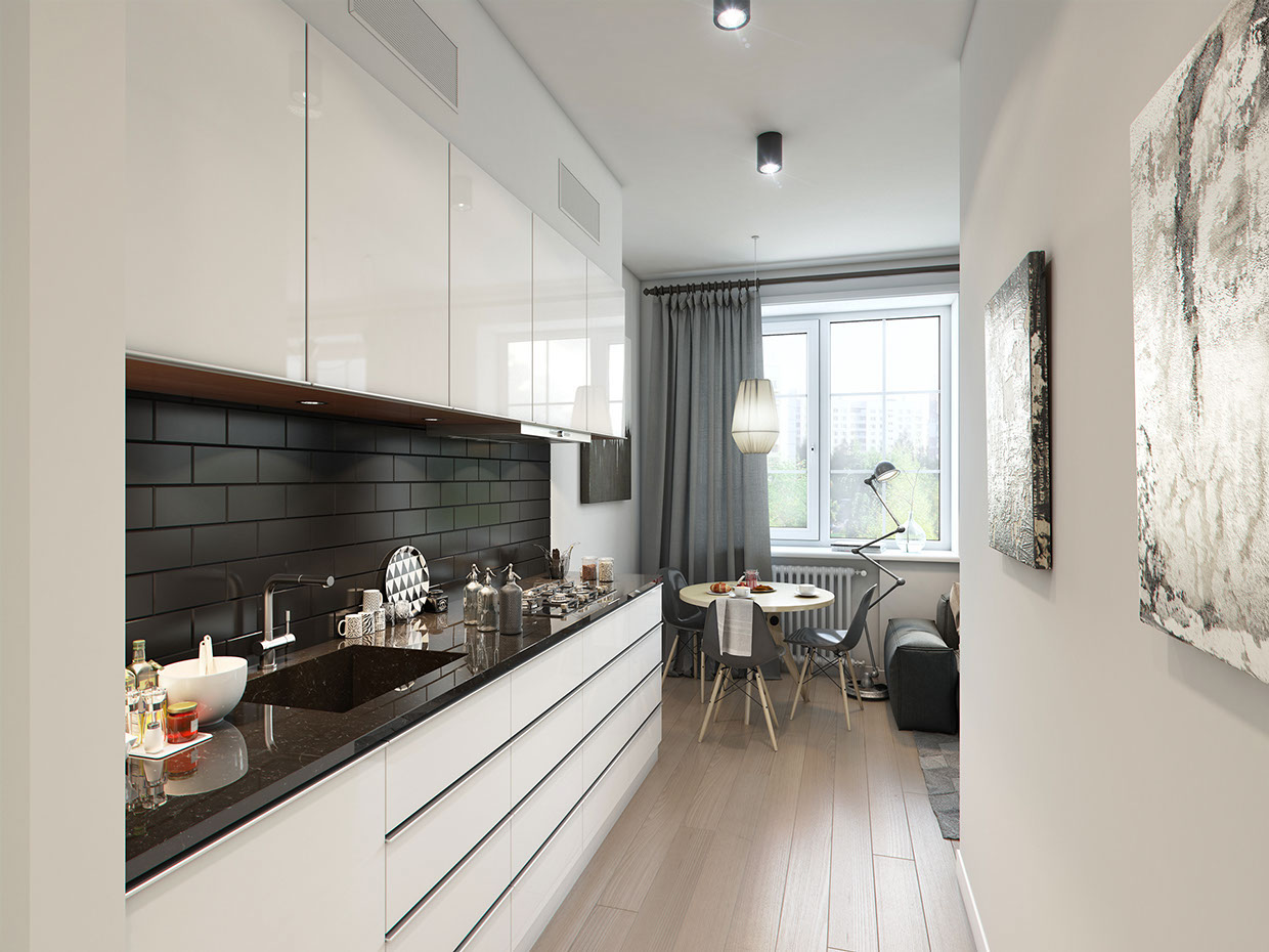 Thiết kế nhà bếp đơn giản, tiện nghi và hiện đại cho nhà nhỏ