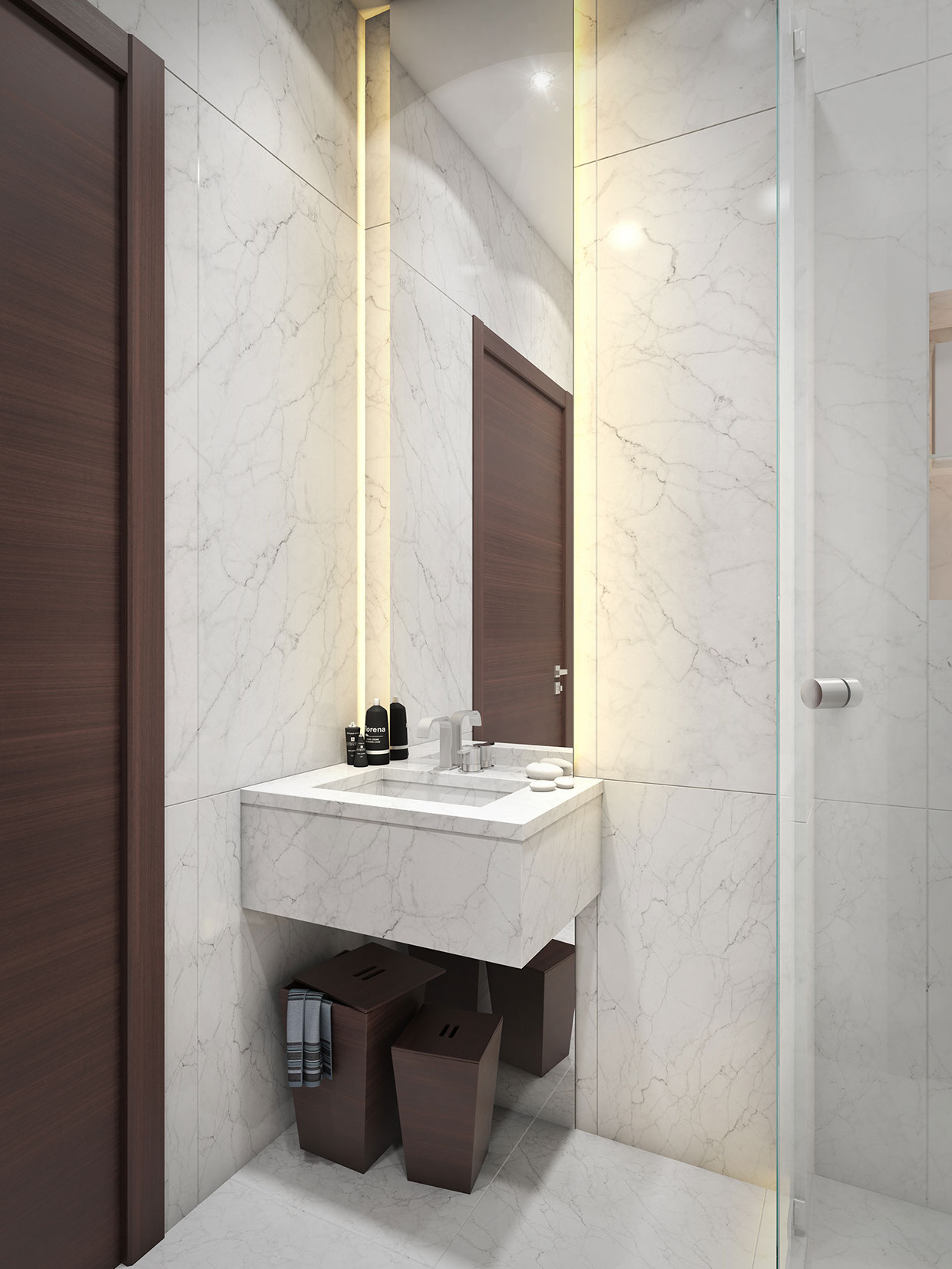 Phòng tắm đơn giản, tiện nghi và hiện đại cho nhà nhỏ