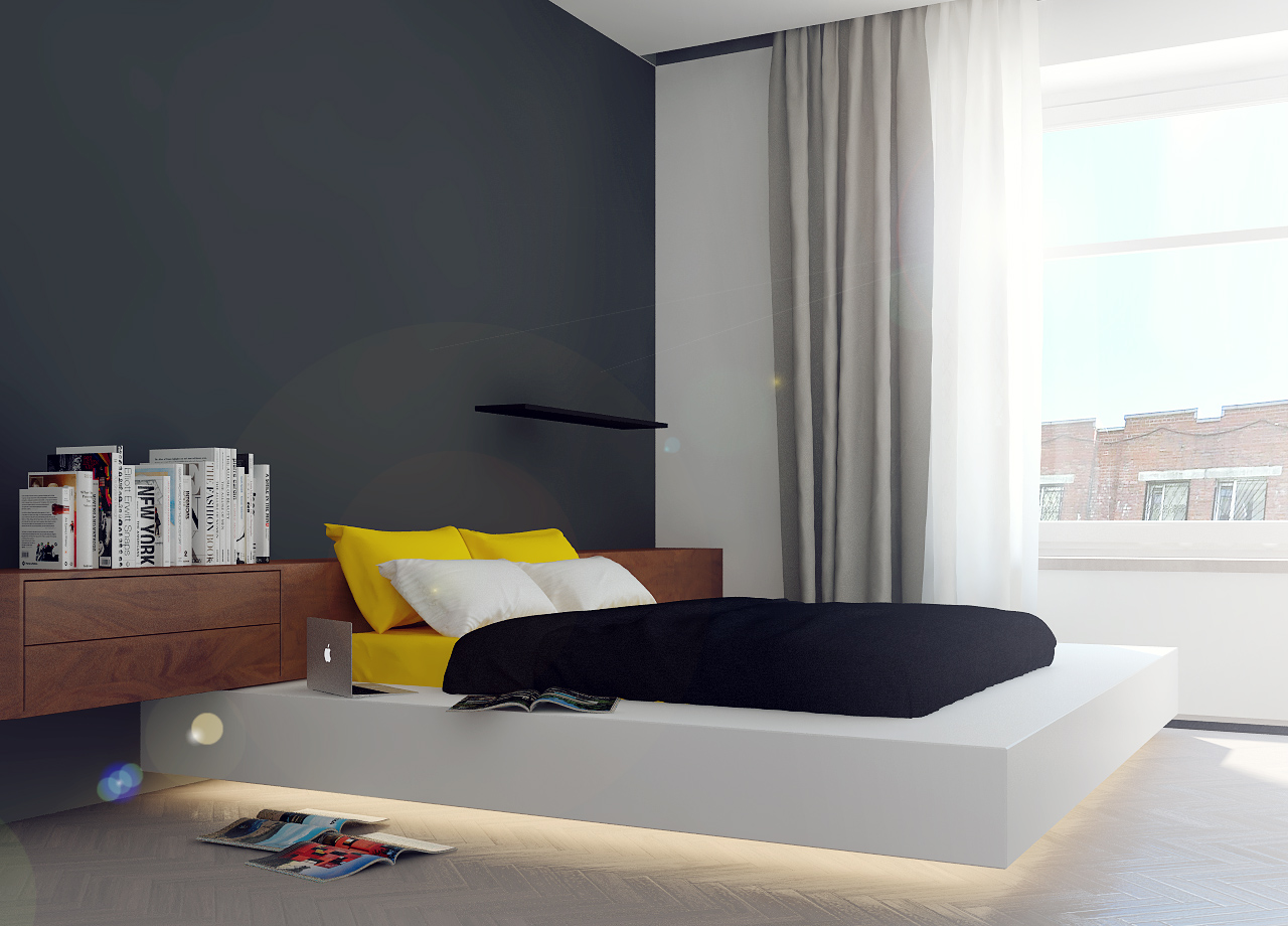Wedo thiết kế phòng ngủ đẹp với nội thất màu vàng