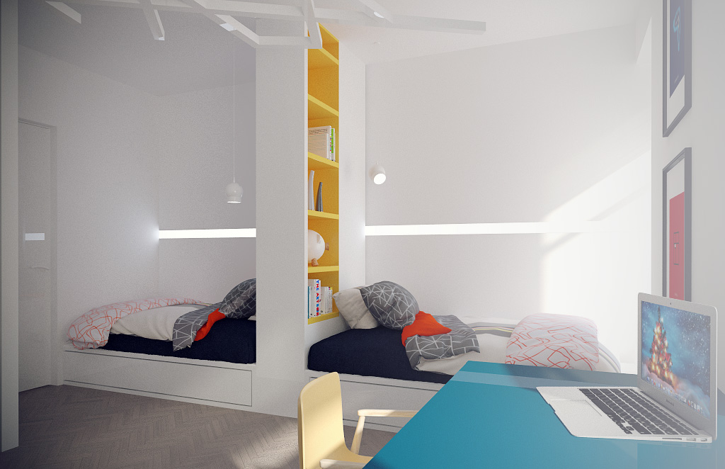 Wedo thiết kế phòng ngủ đẹp với nội thất màu vàng