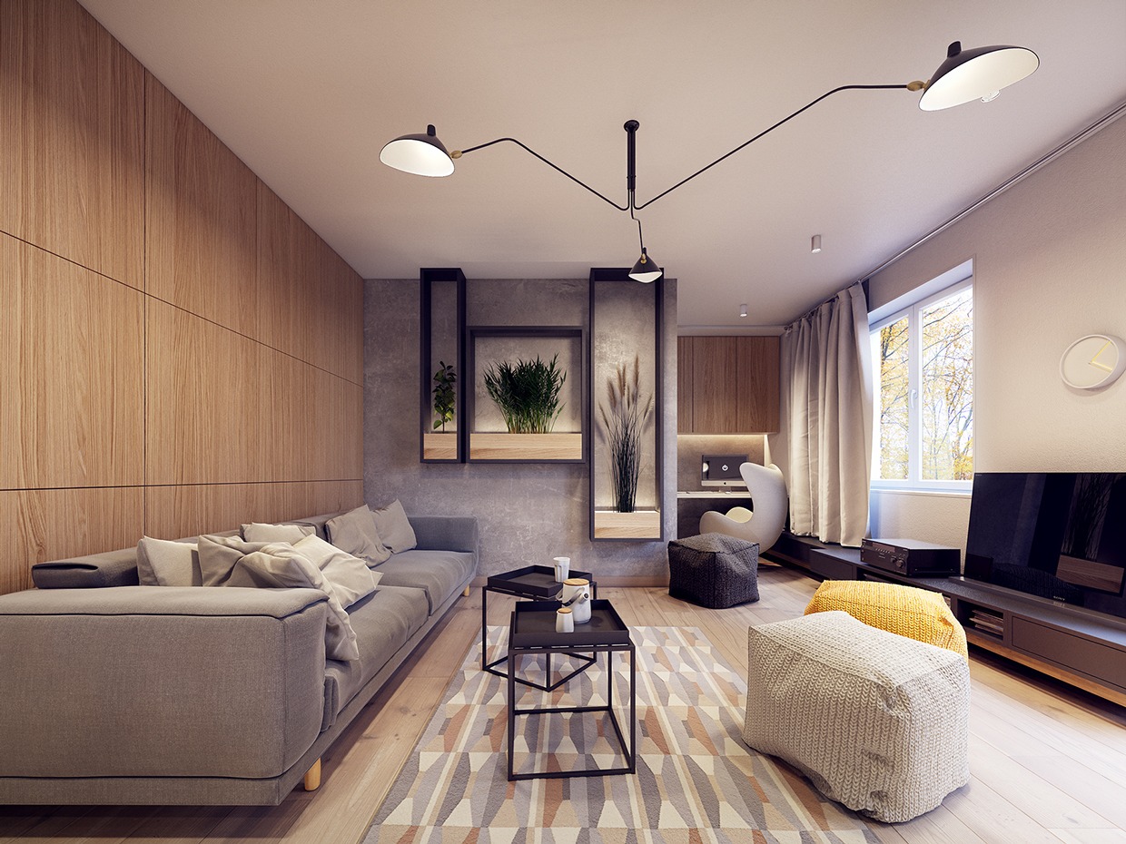 Wedo thiết kế nội thất phòng khách đẹp lấy cảm hứng từ xu hướng những năm 60