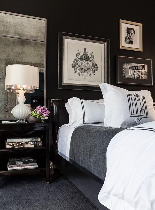 Wedo thiết kế nội thất phòng ngủ sang trọng và nổi bật với 2 màu đen và trắng