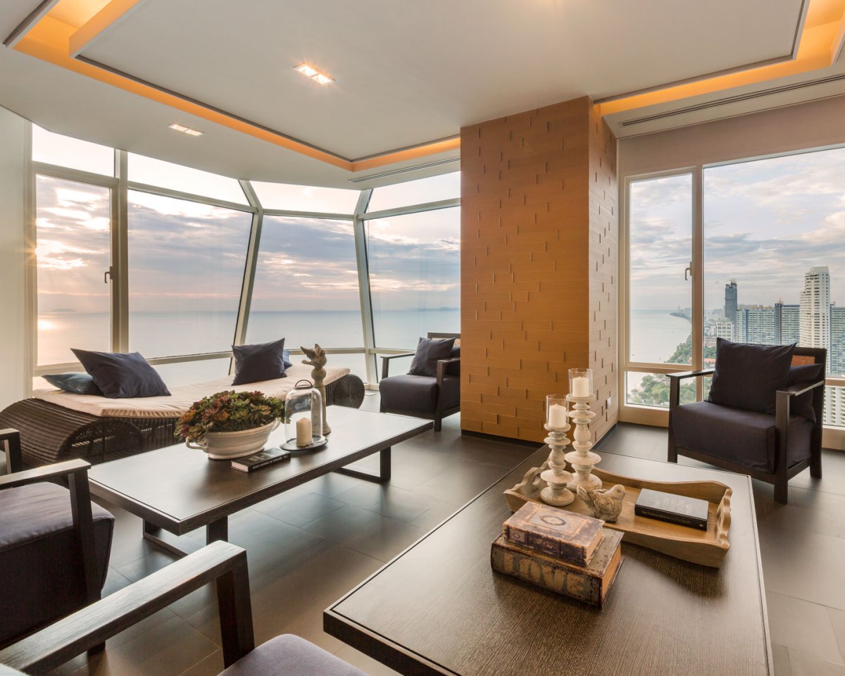 Wedo thiết kế nội thất phòng khách sang trọng cho căn hộ bên bờ biển
