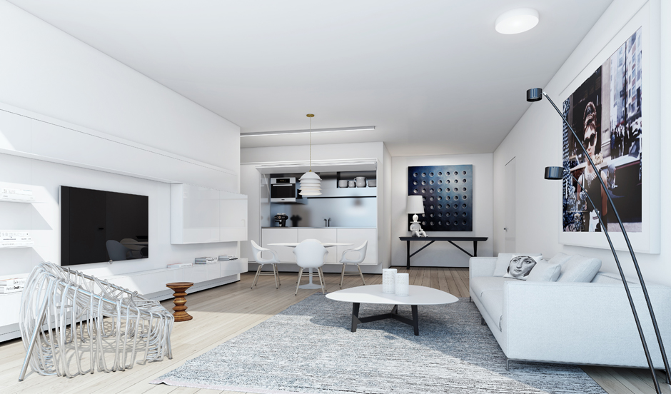 Wedo thiết kế nội thất phòng khách đẹp tinh tế với màu trắng