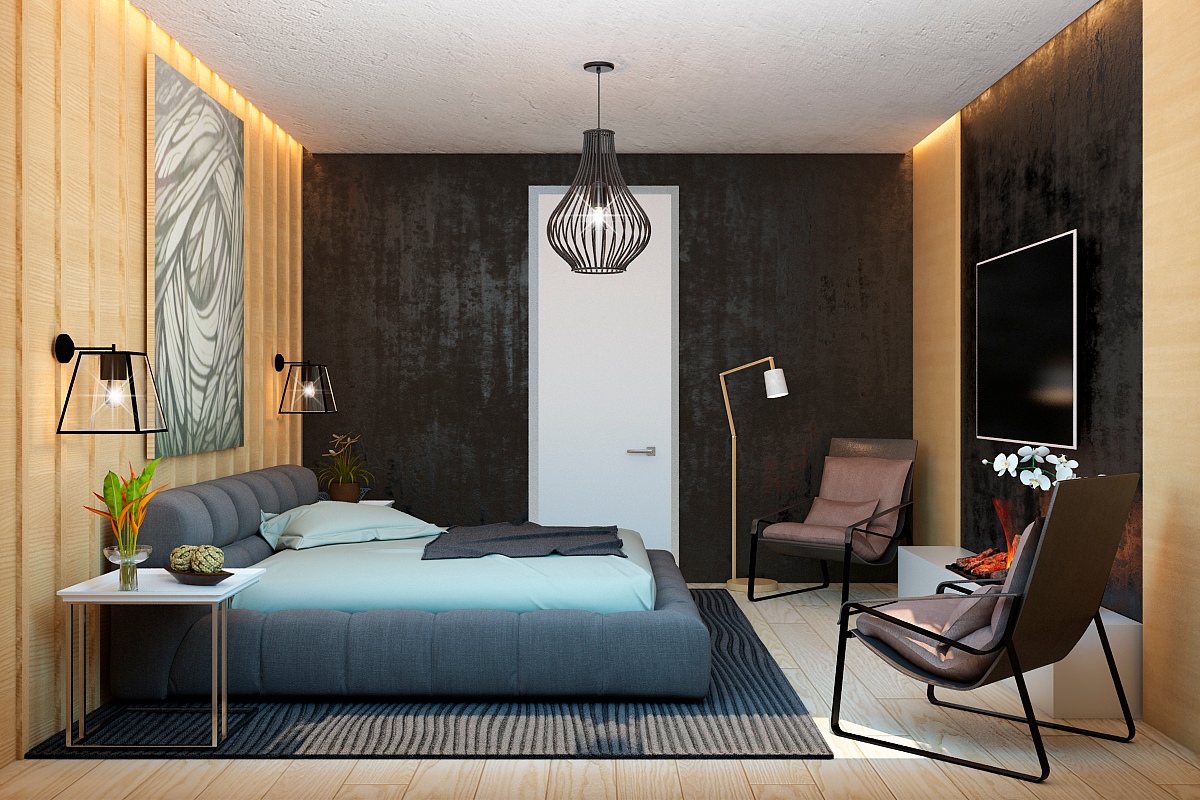 Wedo thiết kế nội thất phòng ngủ sang trọng và ấm áp với gỗ tự nhiên