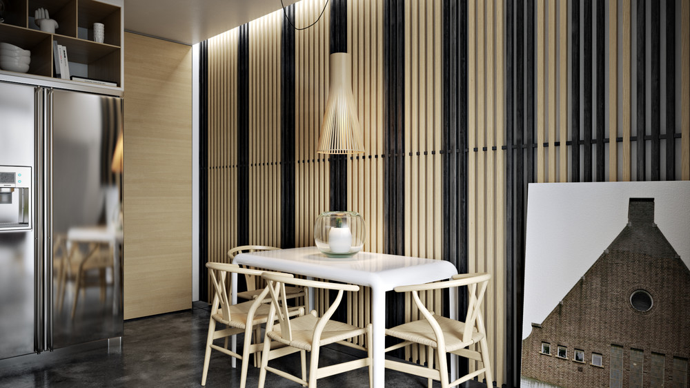 Wedo thiết kế nội thất phòng ăn và nhà bếp đẹp, mát mẻ và sang trọng với gỗ tự nhiên