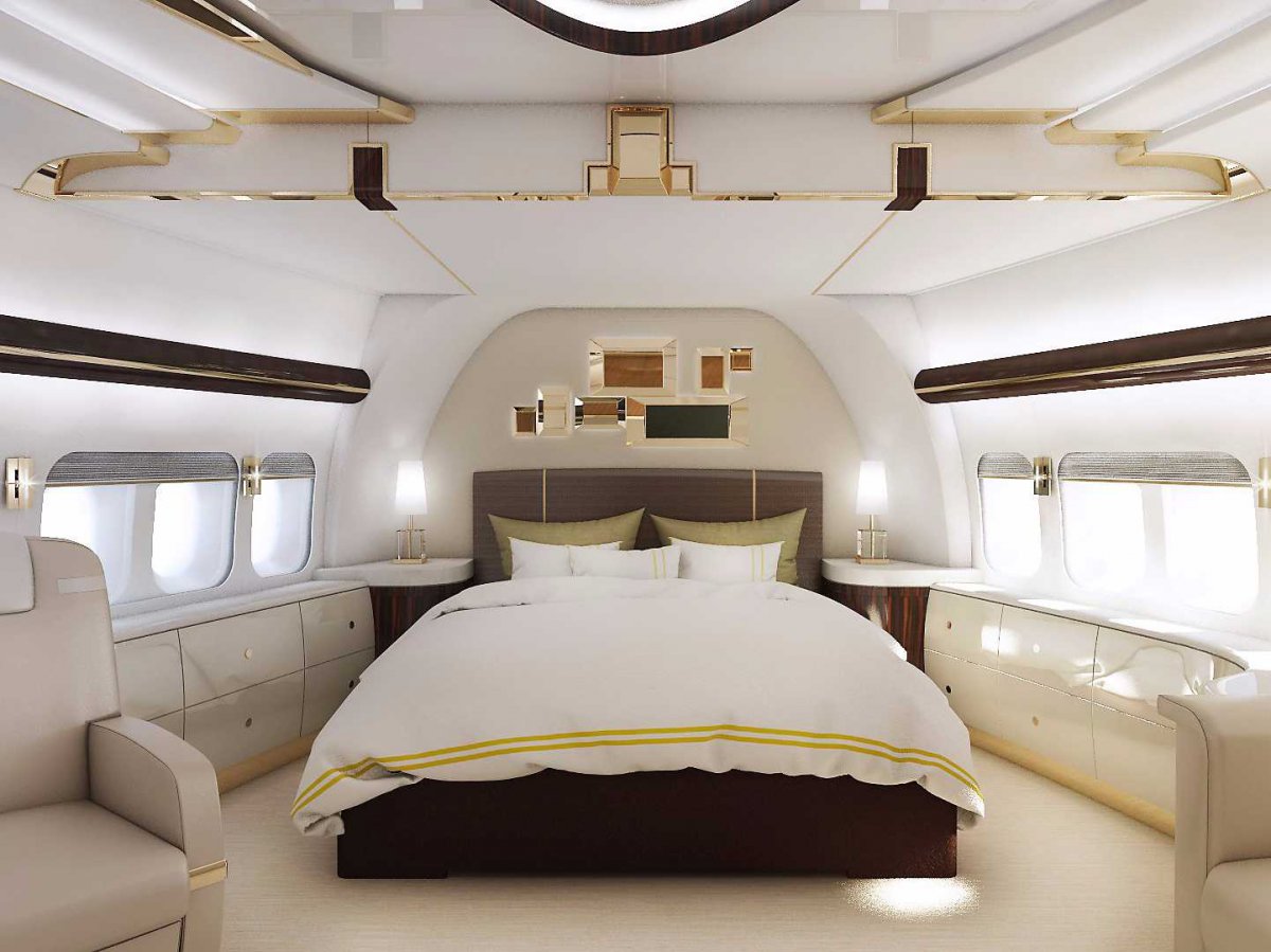 Wedo thiết kế nội thất phòng ngủ sang trọng và độc đáo giống như trên một chiếc máy bay