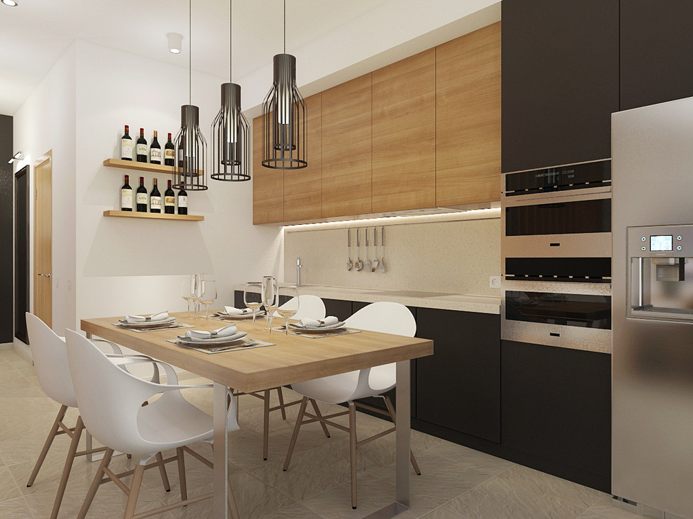 Wedo thiết kế nội thất phòng ăn, nhà bếp đơn giản, thông minh cho nhà đẹp