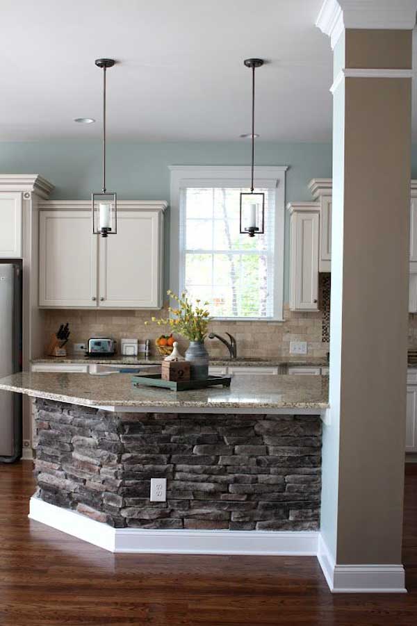 Wedo thiết kế nội thất nhà bếp đẹp với đá tự nhiên 