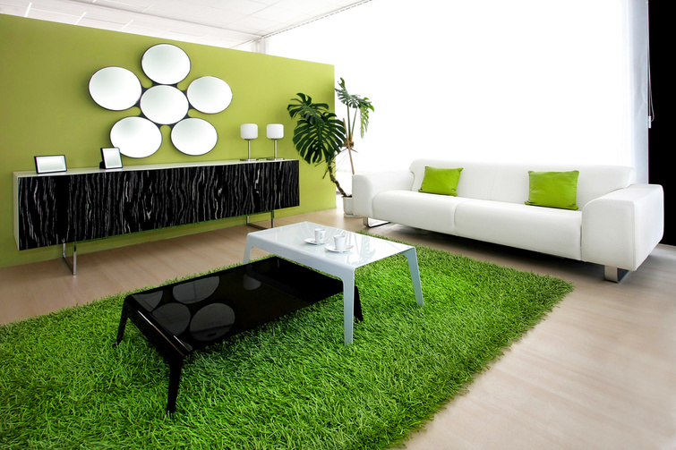 Wedo thiết kế nội thất phòng khách trẻ trung, tươi sáng với màu xanh lá cây 5