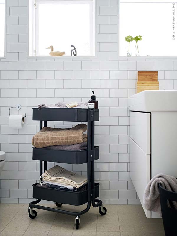 Tăng lưu trữ cho phòng tắm nhỏ với ý tưởng của wedo 12