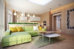 Wedo thiết kế nội thất phòng khách đẹp theo chủ đề màu xanh cốm
