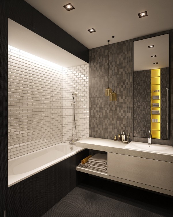 Wedo thiết kế nội thất phòng tắm đẹp, tươi sáng, đơn giản và đẳng cấp với gạch trần