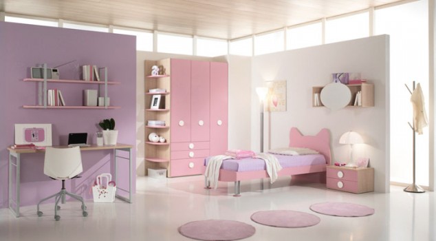 Wedo thiết kế nội thất phòng bé gái ngọt ngào,duyên dáng và trẻ trung với màu tím