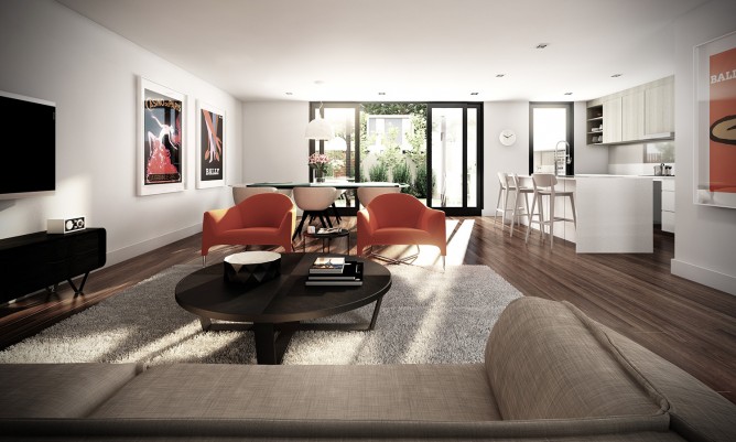 Wedo thiết kế nội thất sang trọng cho phòng khách cho căn hộ cao cấp