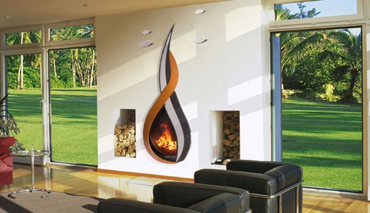Wedo thiết kế nội thất nhà đẹp và ấm áp với lò sưởi hiện đại