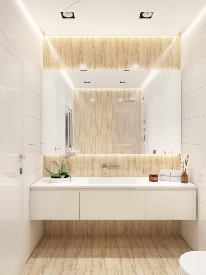 Wedo thiết kế nội thất phòng tắm đơn giản, tươi sáng và vui vẻ