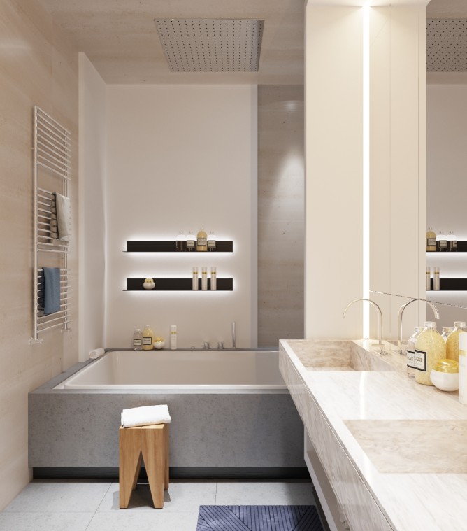 Wedo thiết kế nội thất phòng tắm đơn giản, hiện đại cho nhà đẹp