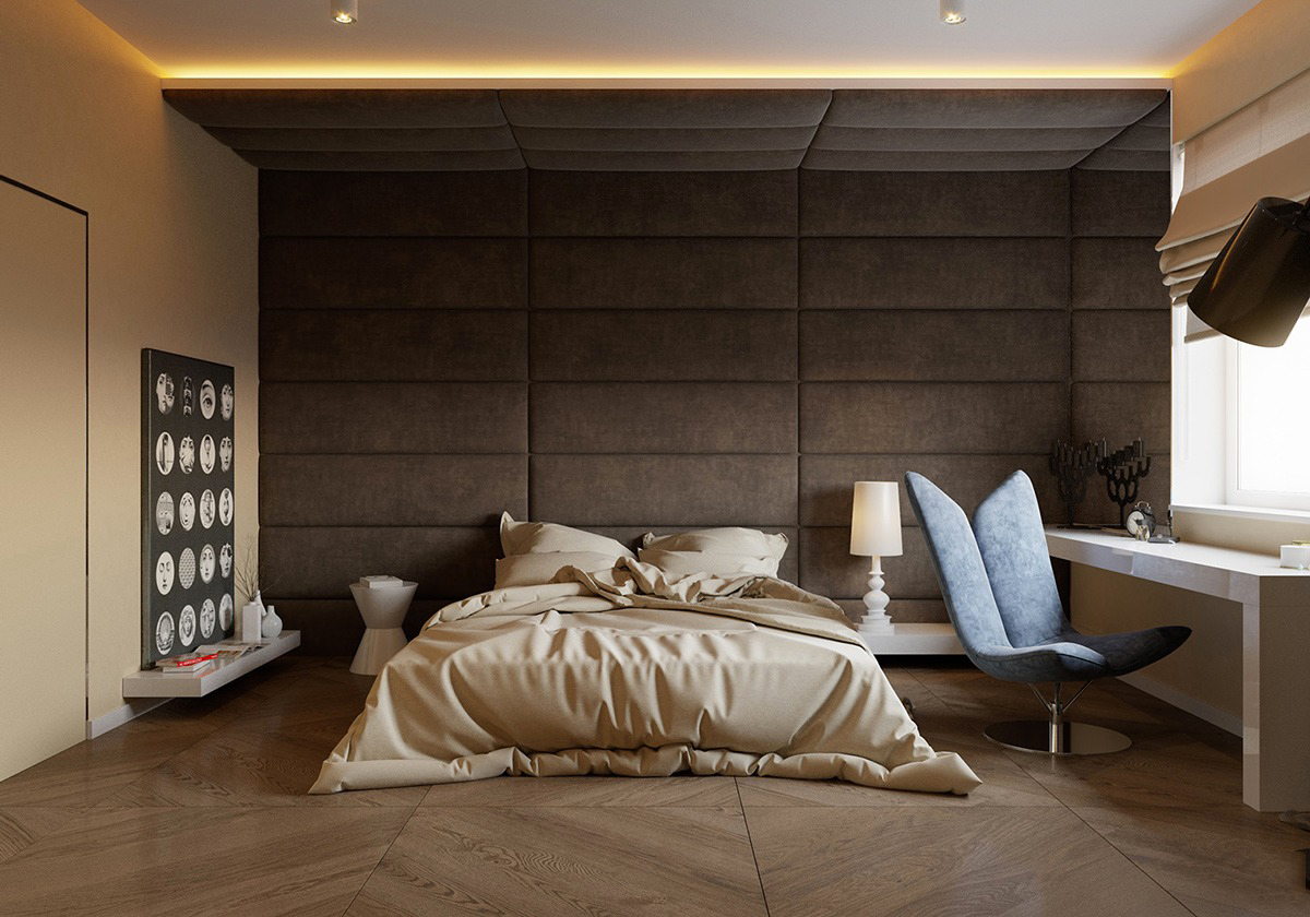 Thiết kế, trang trí mảng tường phòng ngủ độc đáo, hấp dẫn, sang trọng