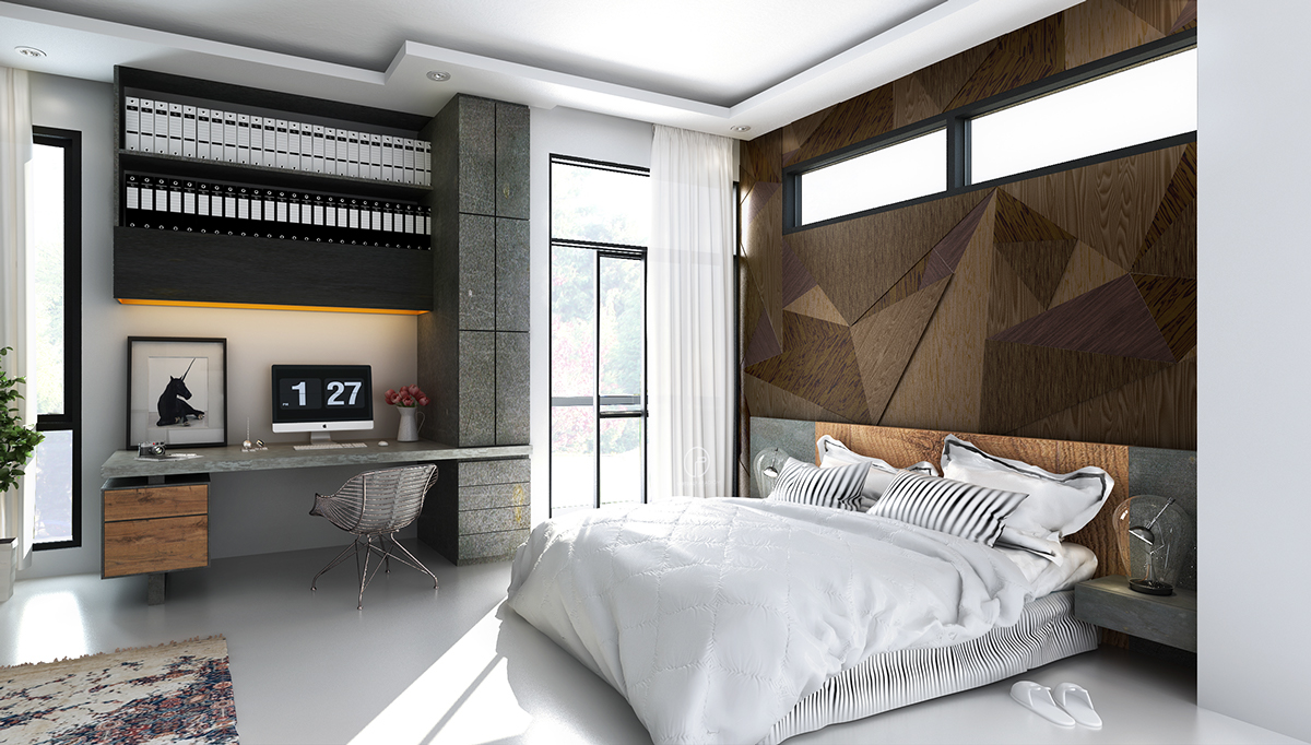 Thiết kế, trang trí mảng tường phòng ngủ độc đáo, hấp dẫn