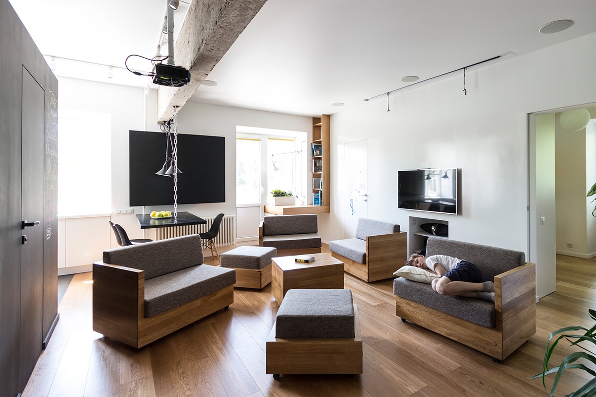 thiết kế nội thất độc đáo, thông minh và đa năng cho phòng khách nhà nhỏ