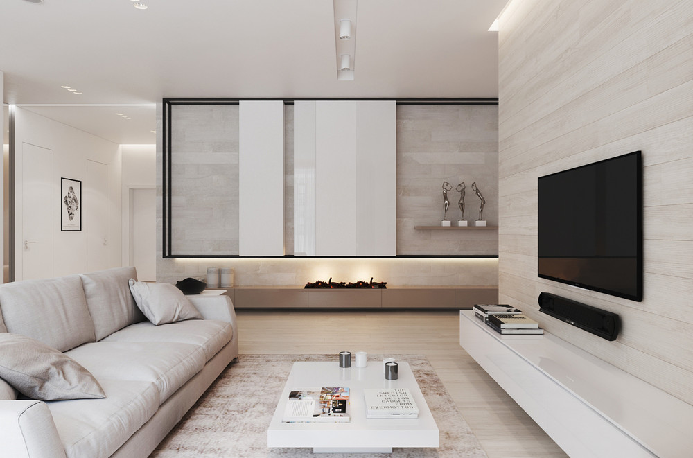 thiết kế nội thất trung tính tự nhiên cho phòng khách đẹp