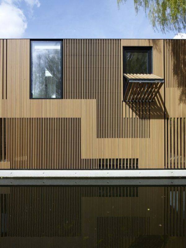 ý tưởng thiết kế nhà đẹp lung linh với tường gỗ độc đáo