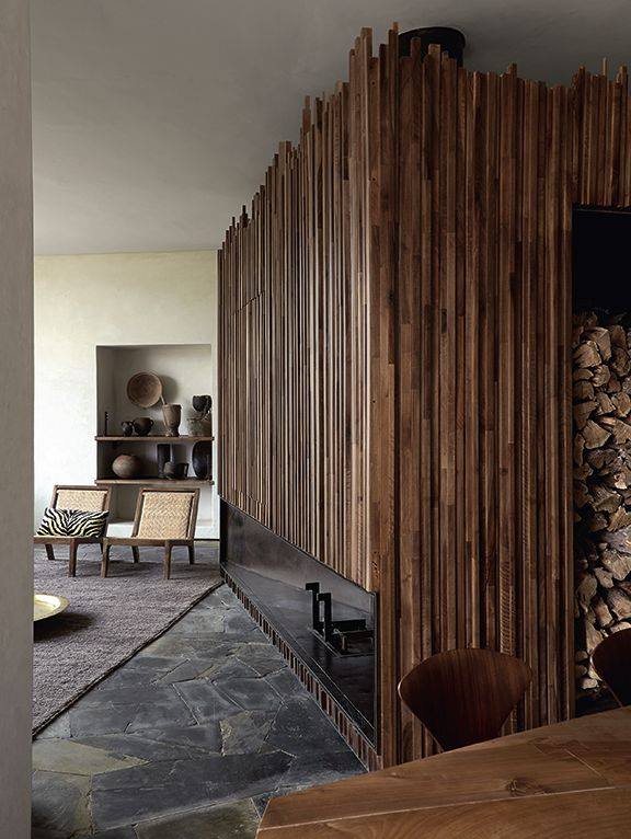 ý tưởng thiết kế nhà hiện đại với tường gỗ độc đáo