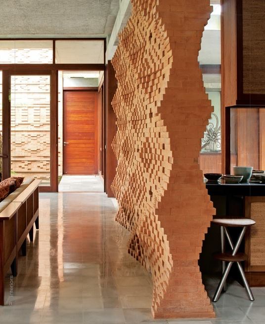 ý tưởng thiết kế nhà đẹp với tường gạch trần độc đáo