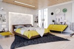 mẫu nội thất phòng ngủ ấn tượng với màu vàng theo cá tính