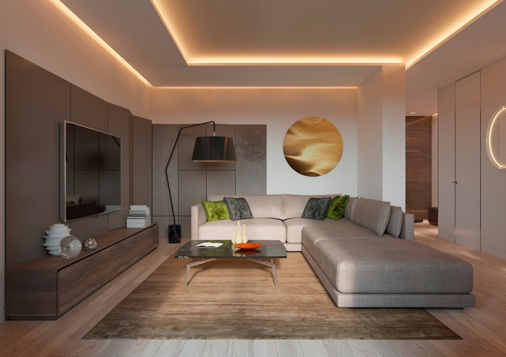 tư vấn thiết kế nội thất phòng khách đẹp và tiện nghi cho căn hộ 1 phòng ngủ