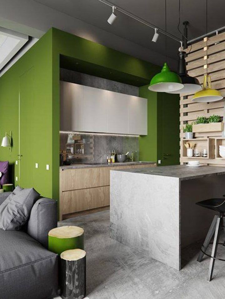 mẫu thiết kế nội thất nhà bếp phòng ăn hiện đại tiện nghi
