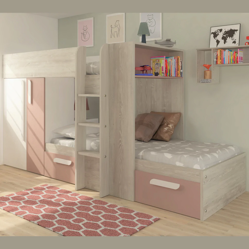 Giường ngủ thông minh kết hợp tủ quần áo cho bé 