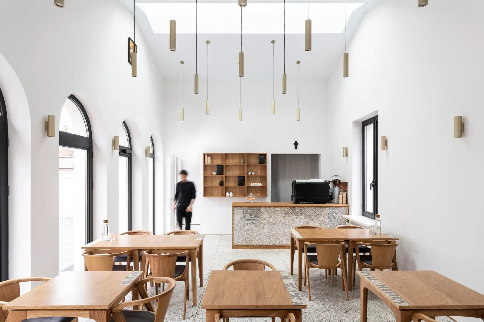 Thiết kế quán cafe văn phòng không gian mở 